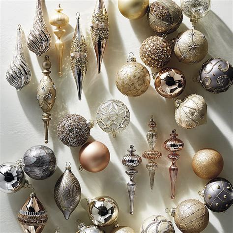 Mixed Metals Glass Ornaments 